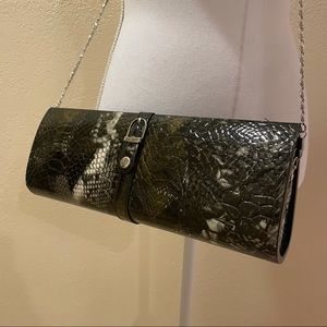 Faux Snakeskin Clutch or Crossbody